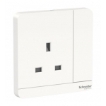 Schneider Electric 施耐德電氣 AvatarOn 13A 單位連保護門有掣插座連LED指示燈 (搪瓷白) (E8315N_WE_C5)